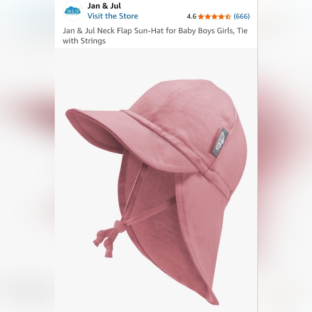 Kids Pink Sun Hat